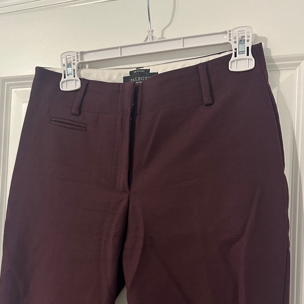 Talbots Deep Burgundy Newport Pants